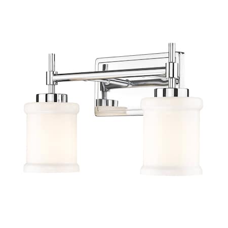 Z-Lite Cadoc 2 Light Vanity, 15in. W x 9in. H, Chrome 622-2V-CH